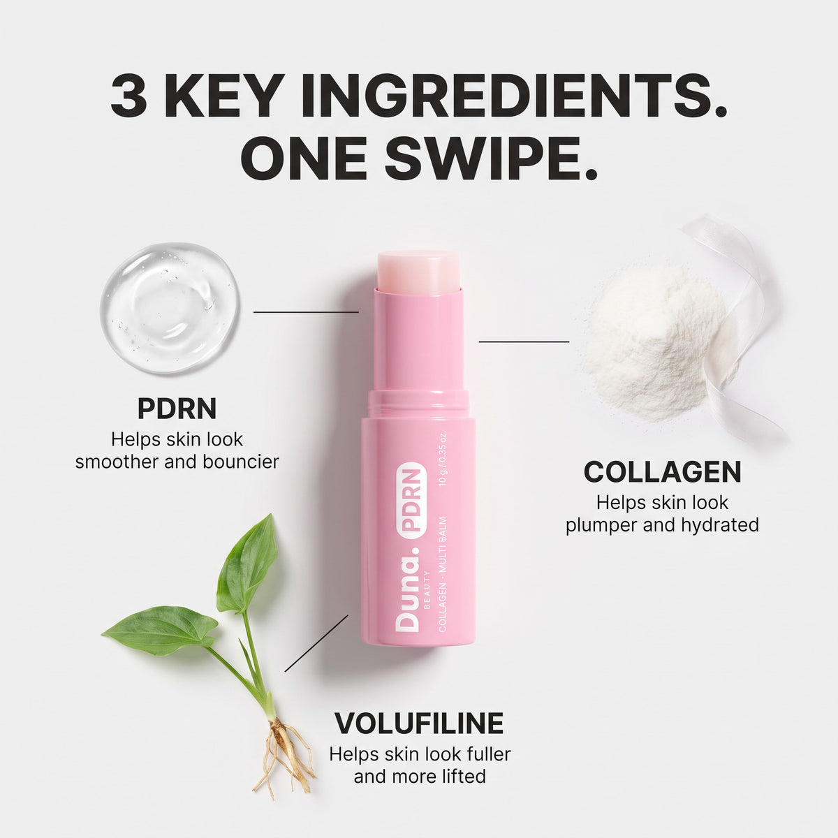 PDRN, collagen and Volufiline key ingredients of the Duna Beauty Multi Balm
